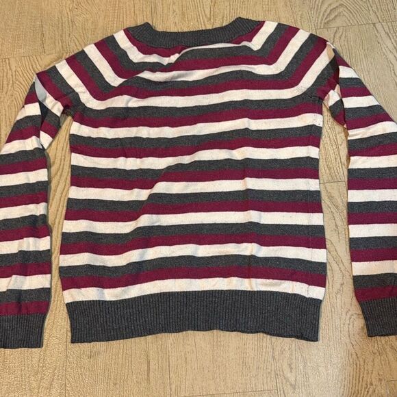 Banana republic petite cotton blend striped long sleeve sweater size medium - Picture 5 of 6
